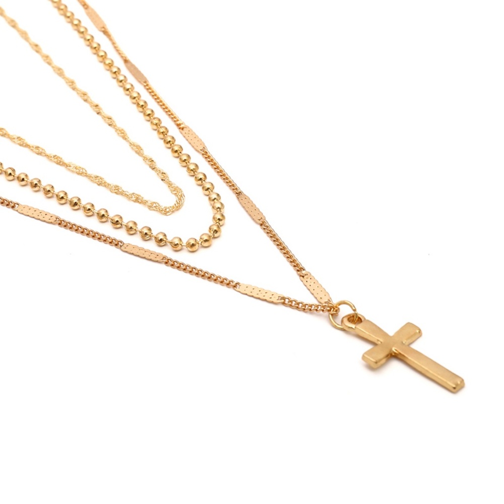 Cross Layering Necklace Layered Choker Set - Picture 7 of 10
